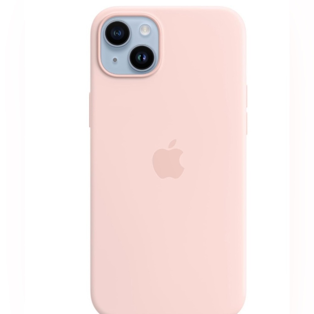 Apple iPhone 14 Plus Silicone Case with MagSafe - Chalk pink